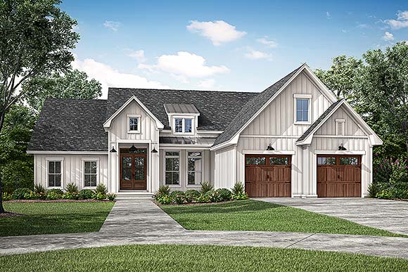 Country, Craftsman, Farmhouse, Southern House Plan 80874 with 4 Beds, 4 Baths, 2 Car Garage Elevation