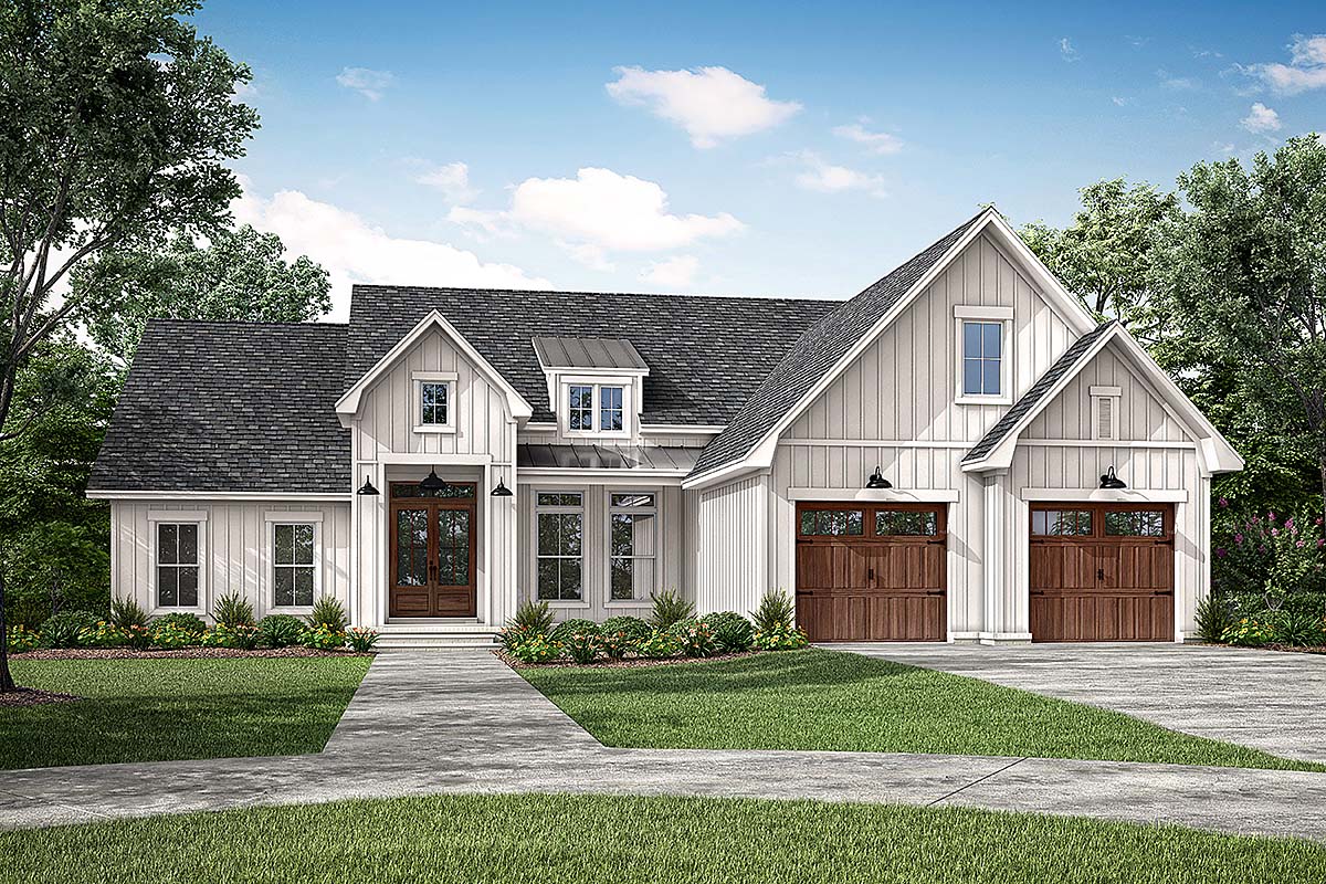 Country, Craftsman, Farmhouse, Southern Plan with 2658 Sq. Ft., 4 Bedrooms, 4 Bathrooms, 2 Car Garage Elevation