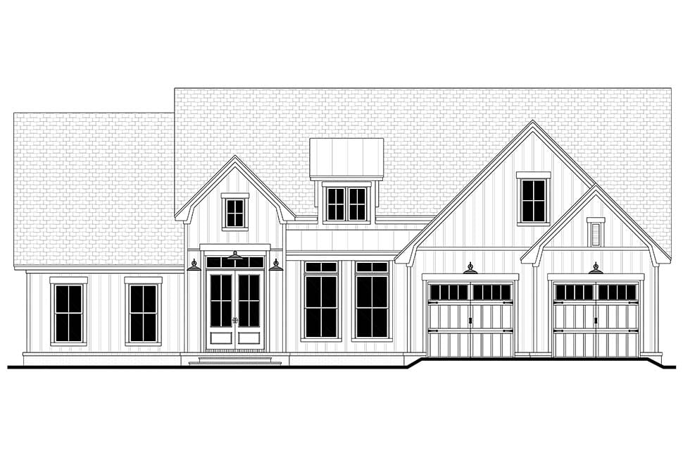 Country, Craftsman, Farmhouse, Southern Plan with 2658 Sq. Ft., 4 Bedrooms, 4 Bathrooms, 2 Car Garage Picture 4