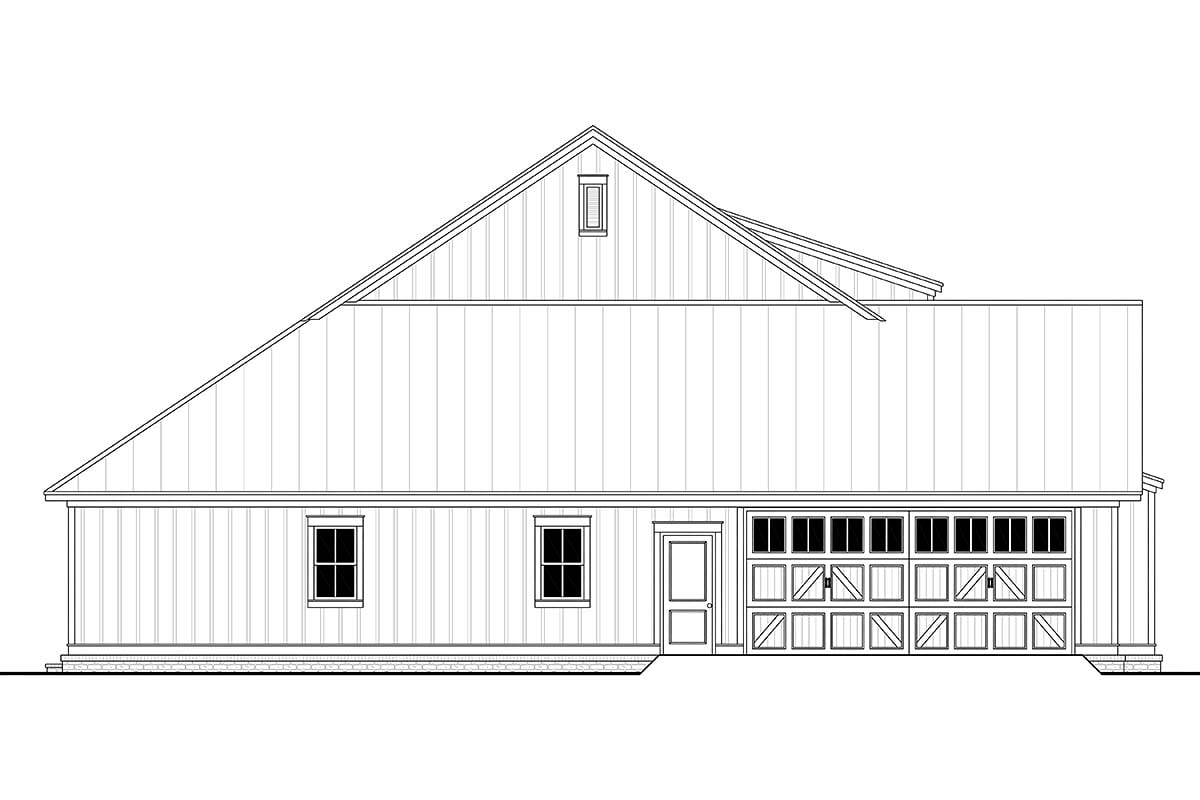 Country, Craftsman, Farmhouse Plan with 2258 Sq. Ft., 4 Bedrooms, 4 Bathrooms, 2 Car Garage Picture 3