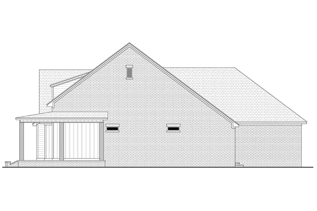 Country, Farmhouse, Traditional Plan with 2394 Sq. Ft., 3 Bedrooms, 4 Bathrooms, 2 Car Garage Picture 2