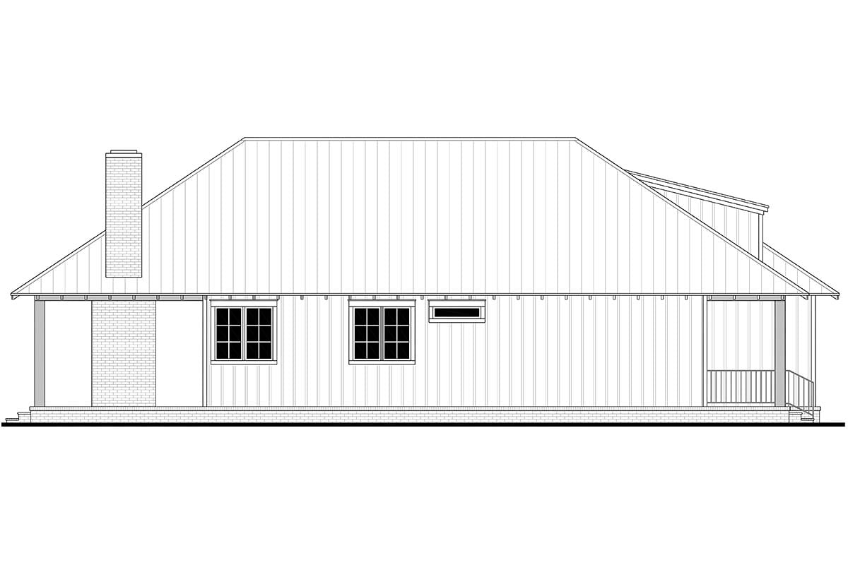 Cabin, Cottage, Country, Craftsman, Southern Plan with 1605 Sq. Ft., 3 Bedrooms, 2 Bathrooms Picture 3
