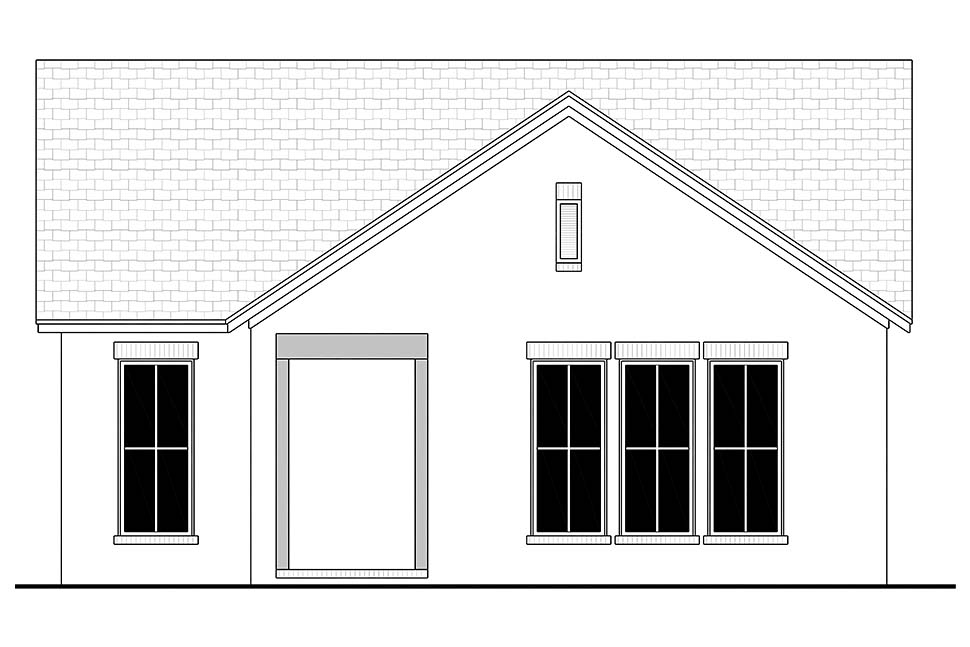 Cottage, Traditional Plan with 1196 Sq. Ft., 2 Bedrooms, 2 Bathrooms Picture 4