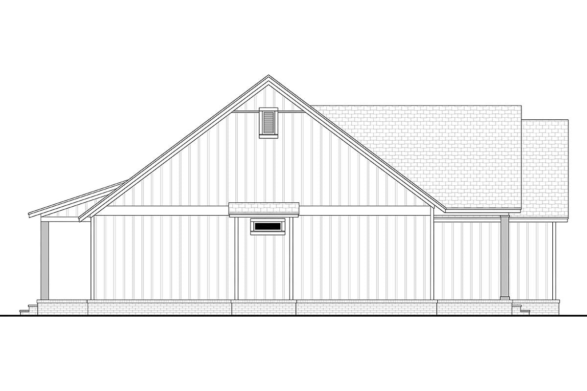 Country, Farmhouse, Ranch, Traditional Plan with 1797 Sq. Ft., 3 Bedrooms, 3 Bathrooms, 3 Car Garage Picture 3