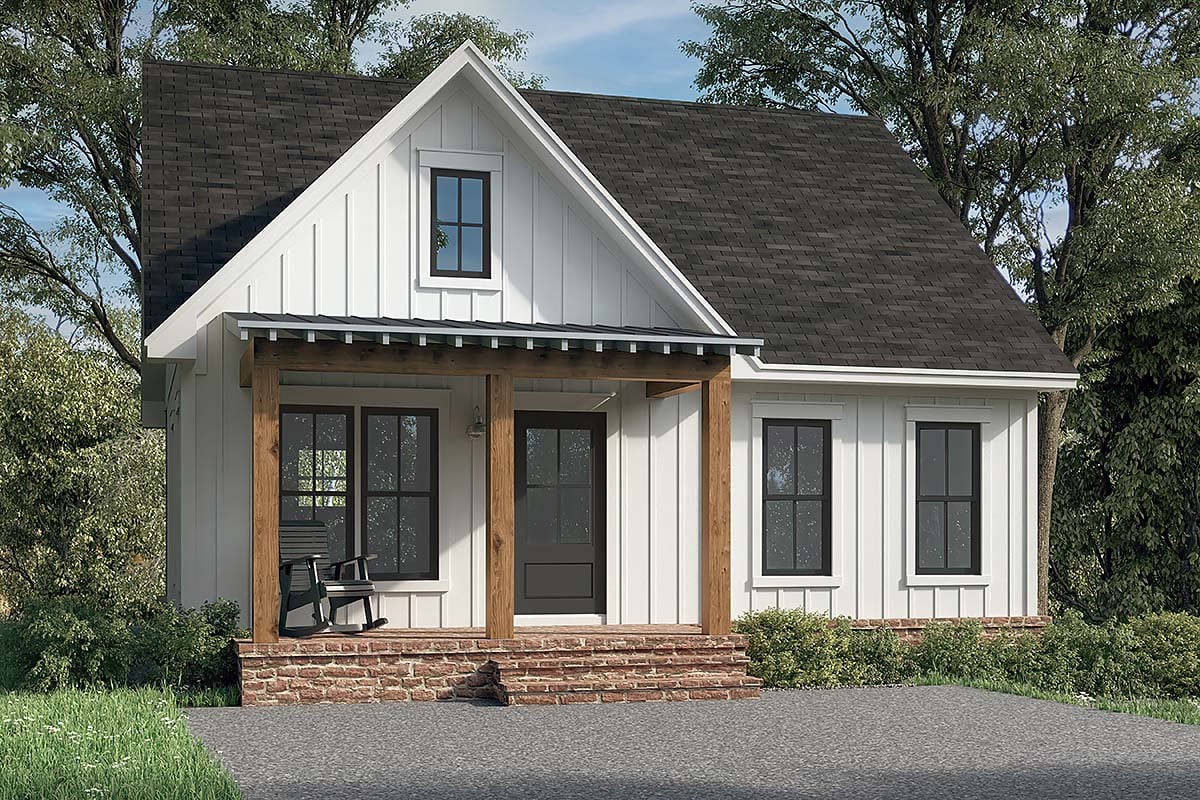Country, Craftsman, Farmhouse, Southern House Plan 80890 with 2 Beds, 2 Baths Elevation