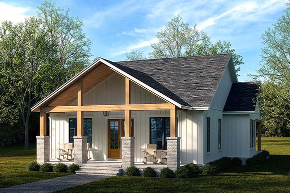Country, Farmhouse House Plan 80898 with 3 Beds, 3 Baths Elevation