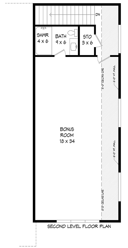 Cottage, Farmhouse, Traditional 2 Car Garage Plan 80900 Second Level Plan