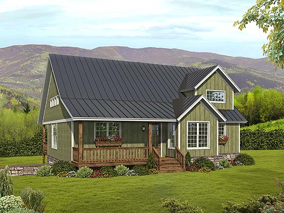 Country, Farmhouse, Traditional House Plan 80905 with 3 Beds, 4 Baths Elevation