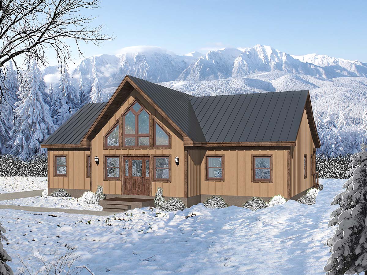Country, Traditional Plan with 1484 Sq. Ft., 2 Bedrooms, 2 Bathrooms Elevation