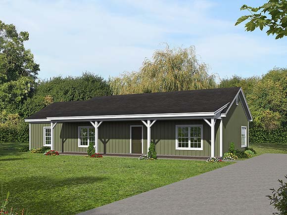 Country, Traditional House Plan 80913 with 3 Beds, 3 Baths Elevation