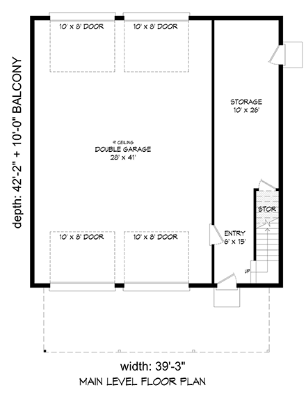 Contemporary, Modern Garage-Living Plan 80915 with 6 Beds, 4 Baths, 4 Car Garage First Level Plan