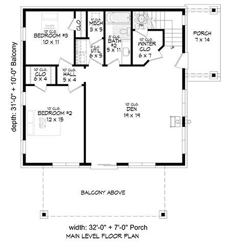 Coastal, Contemporary, Modern House Plan 80925 with 3 Beds, 2 Baths First Level Plan