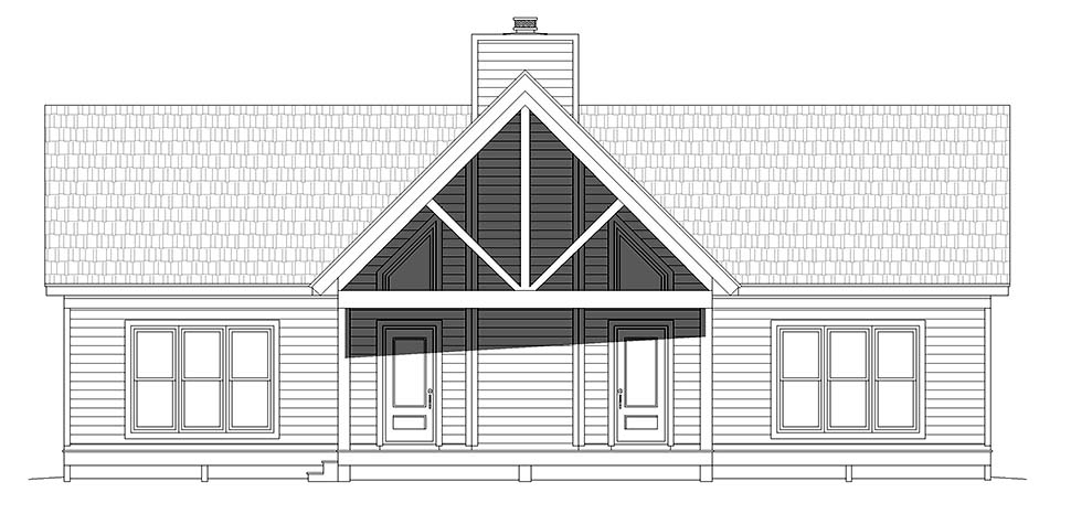 Cottage, Country, Traditional Plan with 1540 Sq. Ft., 2 Bedrooms, 3 Bathrooms Picture 5