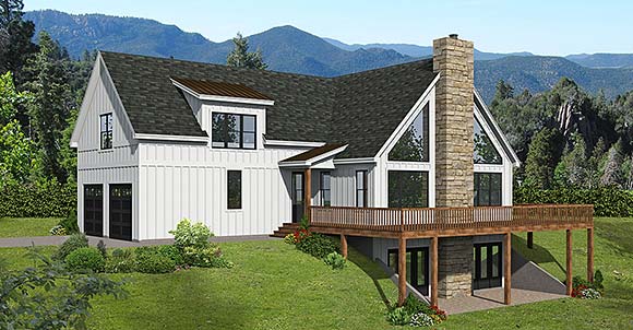 Country, Craftsman, Farmhouse, Prairie, Ranch, Traditional House Plan 80934 with 3 Beds, 3 Baths, 2 Car Garage Elevation