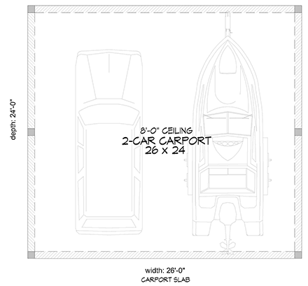 Traditional 2 Car Garage Plan 80955 First Level Plan