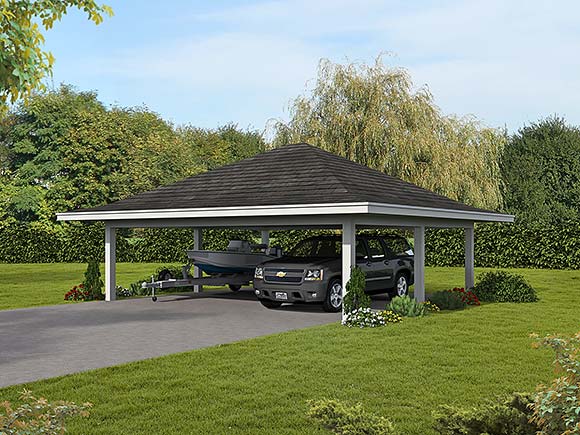 Traditional 2 Car Garage Plan 80955 Elevation