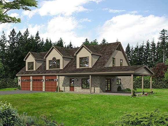 Country, Traditional House Plan 80959 with 5 Beds, 4 Baths, 3 Car Garage Elevation