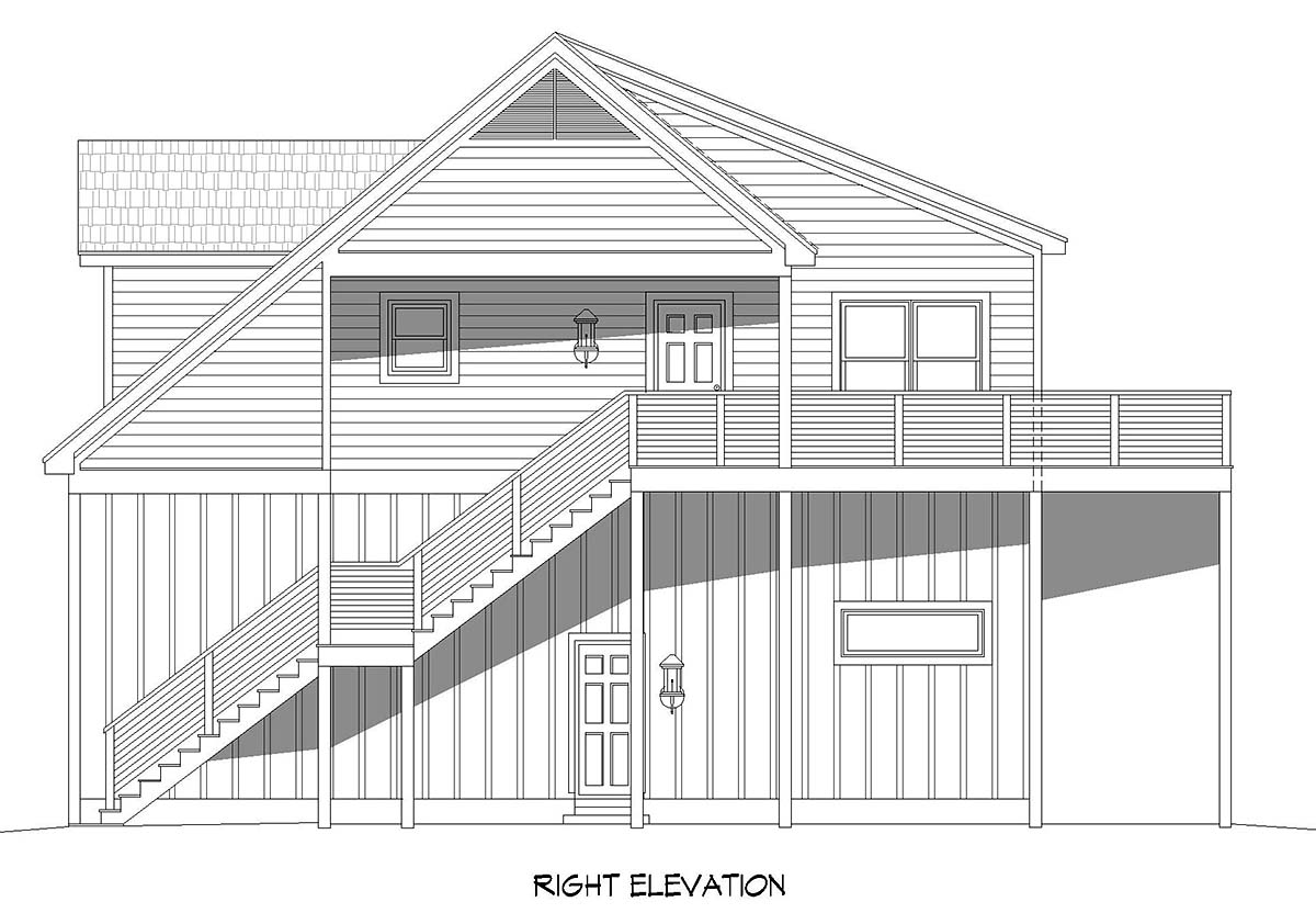 Country, Traditional Plan with 3204 Sq. Ft., 6 Bedrooms, 5 Bathrooms, 5 Car Garage Picture 2