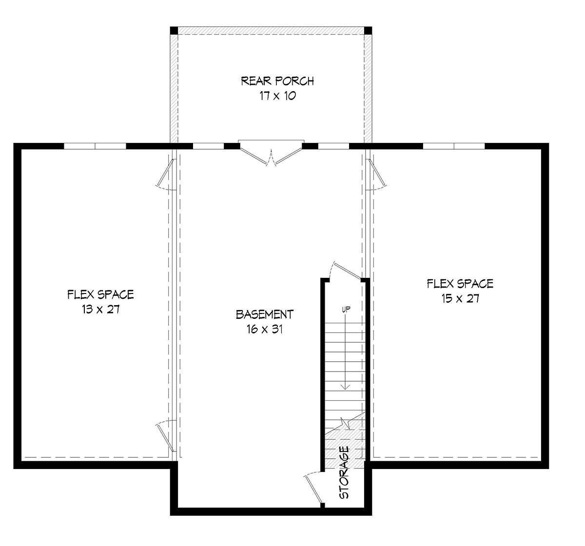 House Plan 80977 - Traditional Style with 1357 Sq Ft, 2 Bed, 2 Ba