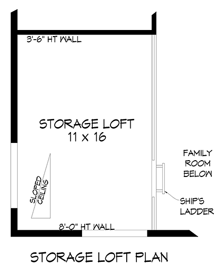 Coastal, Contemporary, Modern House Plan 80985 with 2 Beds, 2 Baths, 2 Car Garage Third Level Plan