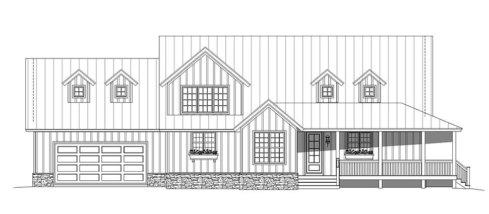 House Plan 80986 - Traditional Style with 3019 Sq Ft, 3 Bed, 2 Ba