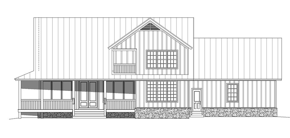 Country, Farmhouse, Traditional Plan with 2120 Sq. Ft., 3 Bedrooms, 3 Bathrooms, 2 Car Garage Picture 5