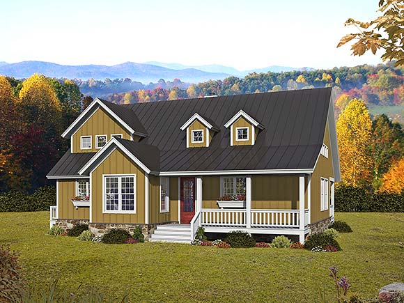 Country, Farmhouse, Ranch, Traditional House Plan 80990 with 3 Beds, 3 Baths Elevation