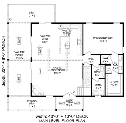 Country, Prairie, Ranch, Traditional House Plan 80991 with 4 Beds, 4 Baths First Level Plan