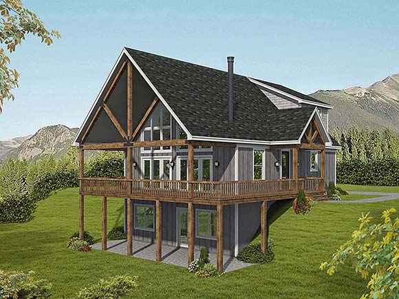 Country, Prairie, Ranch, Traditional House Plan 80991 with 4 Beds, 4 Baths Elevation