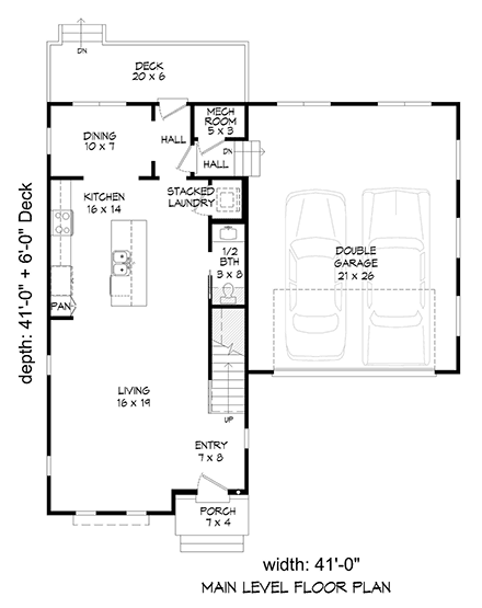 Coastal, Contemporary, Modern House Plan 80994 with 3 Beds, 4 Baths, 2 Car Garage First Level Plan