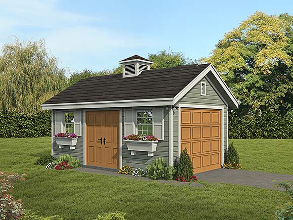 Cottage, Country, Traditional 1 Car Garage Plan 80996 Elevation