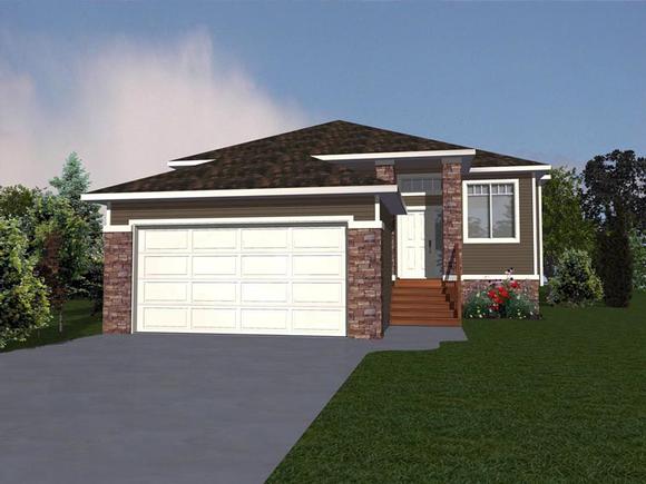 Bungalow House Plan 81131 with 3 Beds, 3 Baths, 2 Car Garage Elevation