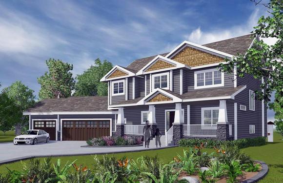 Traditional House Plan 81170 with 3 Beds, 3 Baths, 3 Car Garage Elevation