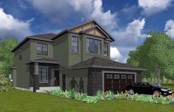 Traditional House Plan 81171 with 3 Beds, 3 Baths, 2 Car Garage Elevation