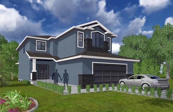 Traditional House Plan 81172 with 3 Beds, 3 Baths, 2 Car Garage Elevation