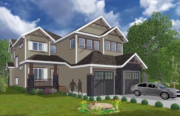 Traditional House Plan 81174 with 3 Beds, 3 Baths, 3 Car Garage Elevation