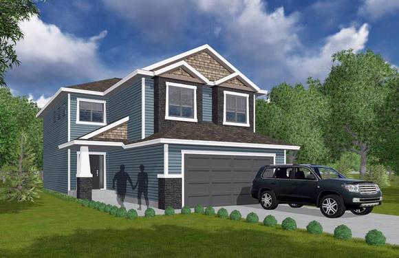 Traditional House Plan 81177 with 3 Beds, 3 Baths, 2 Car Garage Elevation