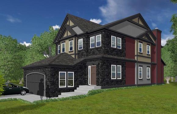 Traditional House Plan 81179 with 3 Beds, 3 Baths, 2 Car Garage Elevation