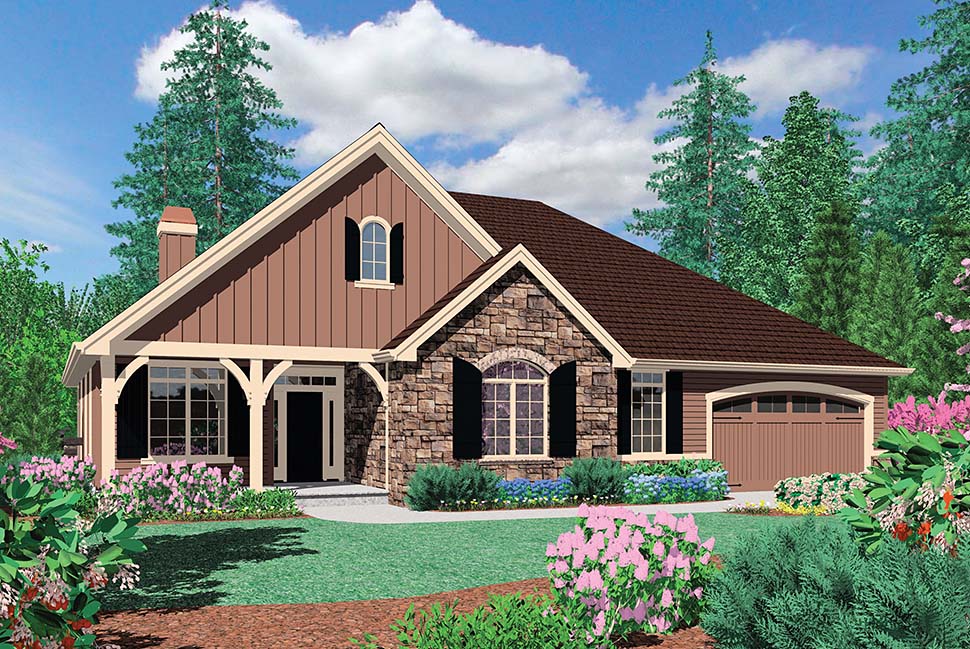 House Plan 81212 - Traditional Style with 2013 Sq Ft, 3 Bed, 2 Ba