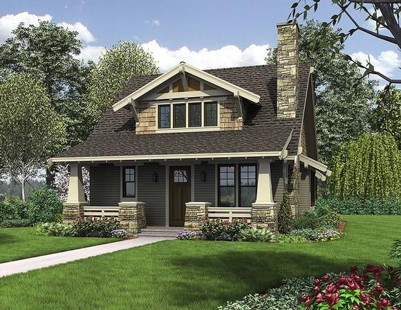 Bungalow, Cottage, Craftsman House Plan 81214 with 3 Beds, 3 Baths Elevation