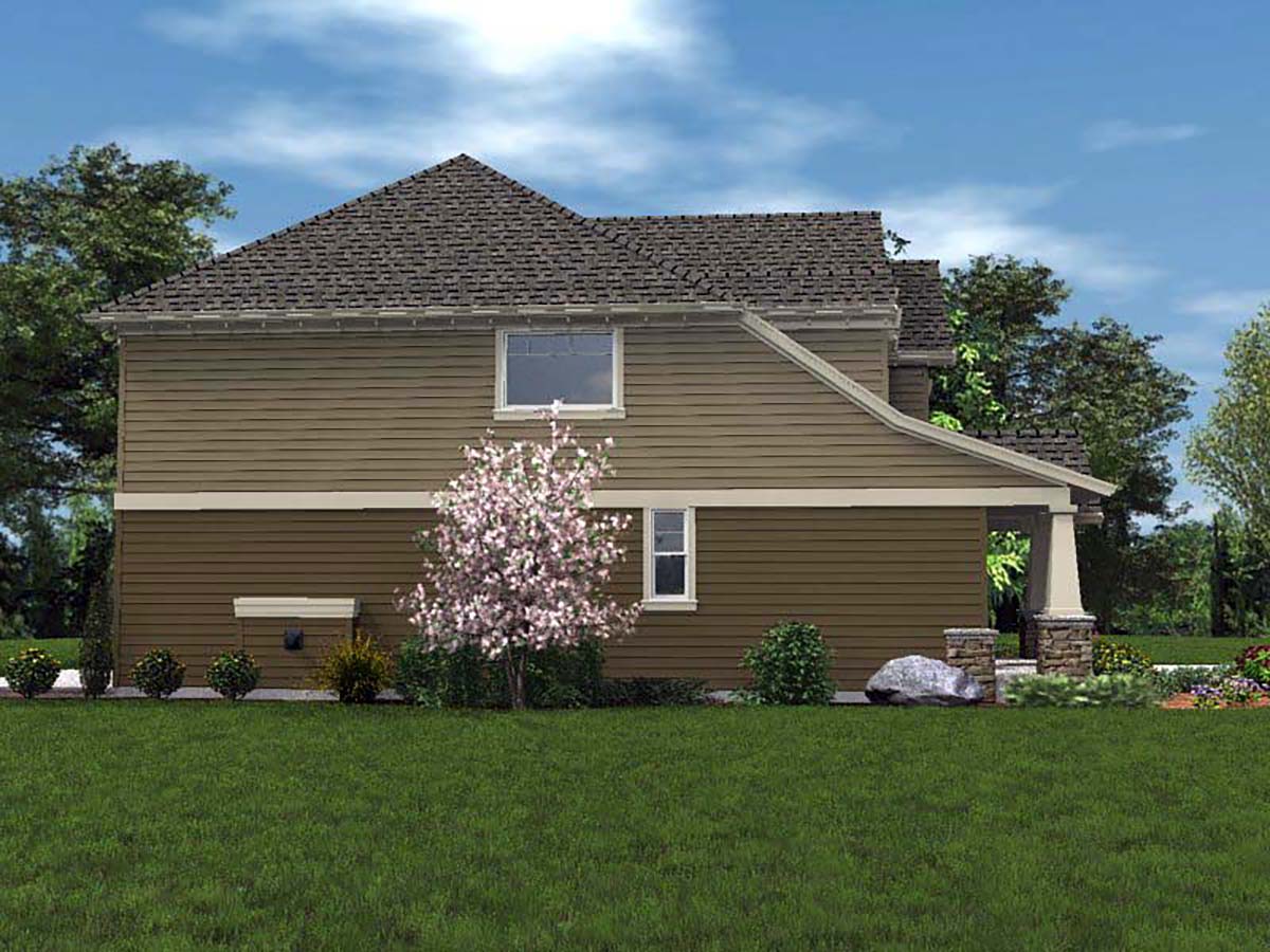Cottage, Craftsman Plan with 2577 Sq. Ft., 4 Bedrooms, 3 Bathrooms, 2 Car Garage Picture 3