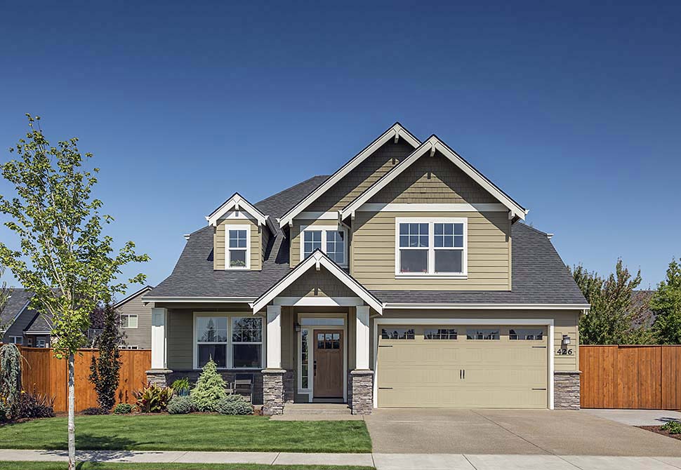 Cottage, Craftsman Plan with 2577 Sq. Ft., 4 Bedrooms, 3 Bathrooms, 2 Car Garage Picture 9