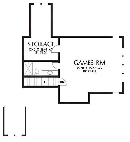 Craftsman House Plan 81231 with 4 Beds, 4 Baths, 3 Car Garage Second Level Plan