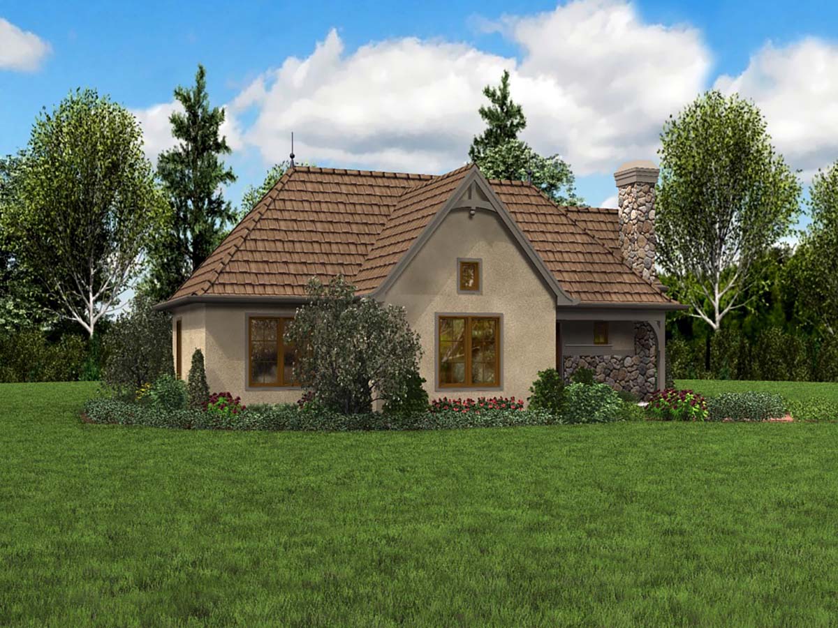 Cottage, French Country, Tudor Plan with 782 Sq. Ft., 2 Bedrooms, 1 Bathrooms Picture 3