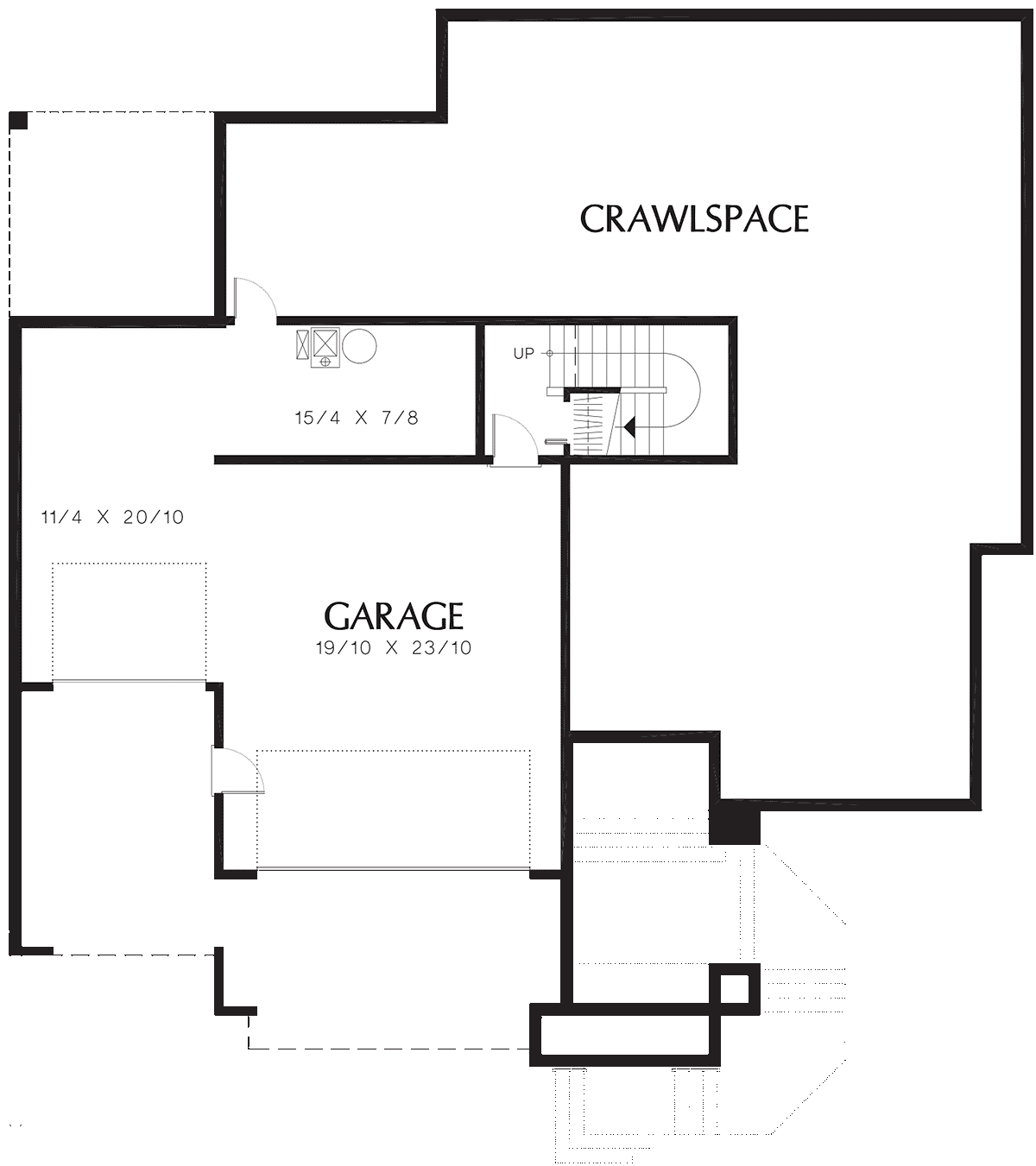 Coastal, Contemporary, Prairie House Plan 81264 with 3 Beds, 3 Baths, 2 Car Garage Lower Level Plan