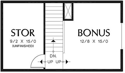 Bungalow, Craftsman, Ranch House Plan 81280 with 3 Beds, 3 Baths, 3 Car Garage Second Level Plan