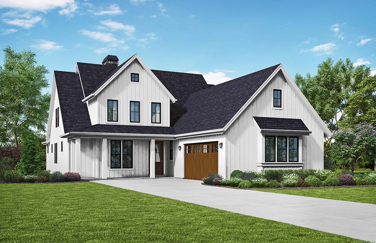 Traditional Plan with 2490 Sq. Ft., 3 Bedrooms, 3 Bathrooms, 2 Car Garage Picture 2