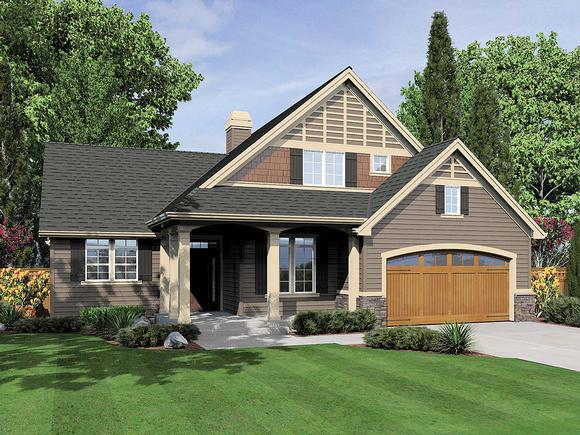 Bungalow House Plan 81300 with 3 Beds, 3 Baths, 3 Car Garage Elevation