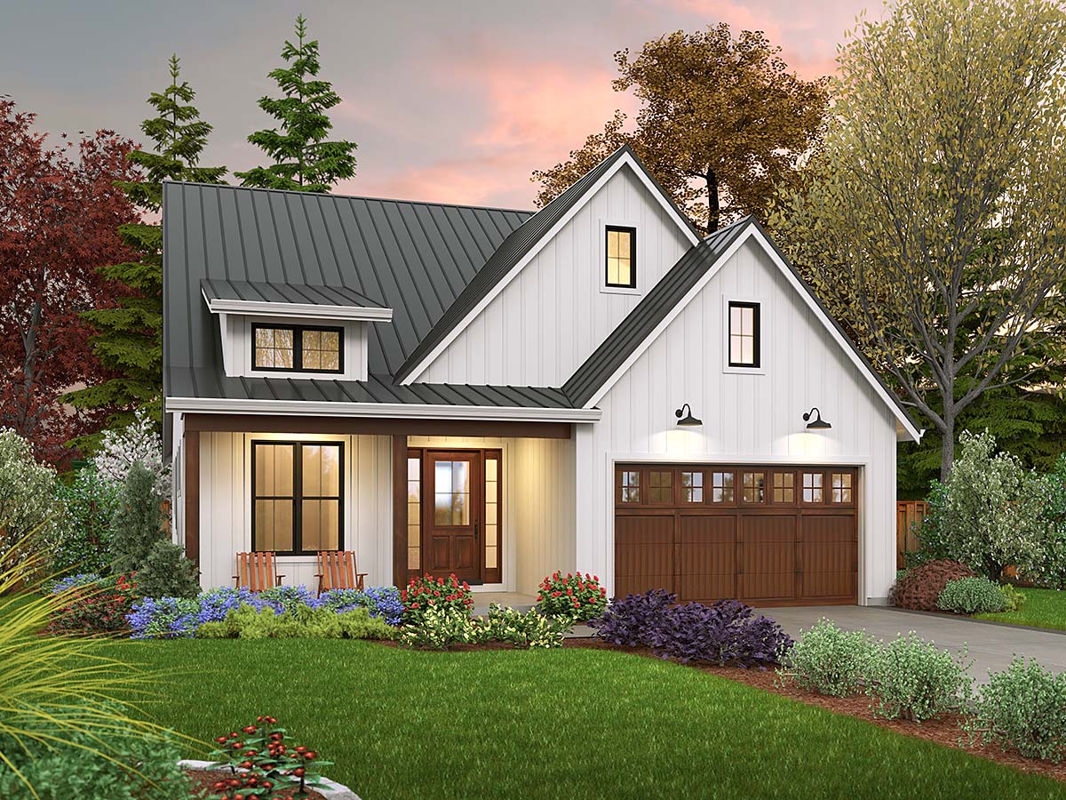 Contemporary, Cottage, Country, Farmhouse, Ranch House Plan 81308 with 3 Beds, 2 Baths, 2 Car Garage Elevation