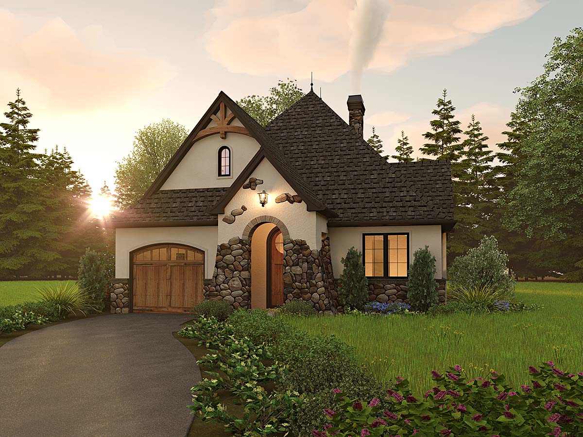 Cottage, European, Traditional House Plan 81309 with 2 Beds, 2 Baths, 2 Car Garage Elevation